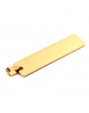Blank Stamping. Rectángulo. Acero inoxidable. Color Dorado. 48x12x1,4 mm. 3x6 mm cierre. 1 ud. Blank Stamping. Rectángulo. Acero inoxidable. Color Dorado. 48x12x1,4 mm. 3x6 mm cierre. 1 ud.