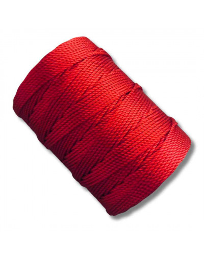 Nylon Twist. Hilo tipo espiga 18. ROJO. 1,8 mm grosor. 200 gramos neto. 180 metros. 1 cono.