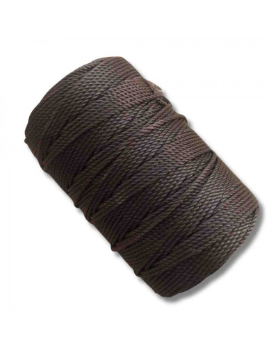 Nylon Twist. Hilo tipo espiga 18. CAFE. 1,8 mm grosor. 200 gramos neto. 180 metros. 1 cono.