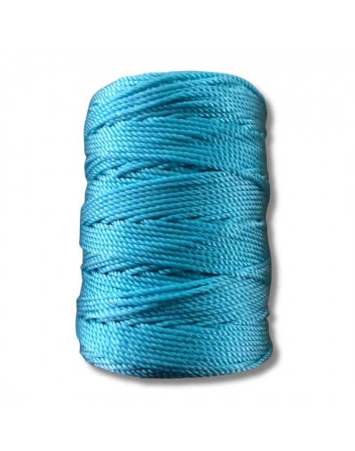 Nylon Twist. Hilo tipo espiga 18. CELESTE. 1,8 mm grosor. 200 gramos neto. 180 metros. 1 cono.