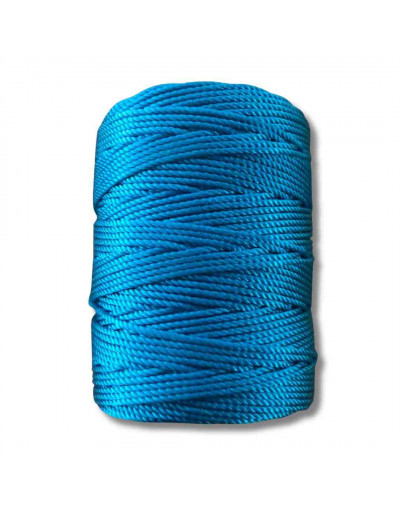 Nylon Twist. Hilo tipo espiga 18. AZUL. 1,8 mm grosor. 200 gramos neto. 180 metros. 1 cono.