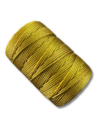 Nylon Twist. Hilo tipo espiga 18. DORADO. 1,8 mm grosor, 200 gramos neto. 180 metros. 1 cono