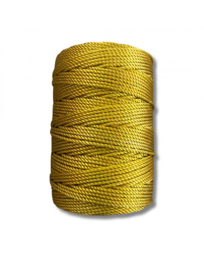 Nylon Twist. Hilo tipo espiga 18. DORADO. 1,8 mm grosor, 200 gramos neto. 180 metros. 1 cono