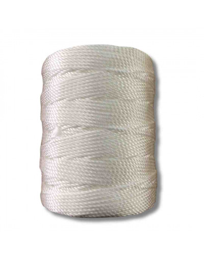 Nylon Twist. Hilo tipo espiga 18. BLANCO. 1,8 mm grosor. 200 gramos neto. 180 metros. 1 cono.