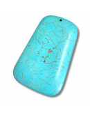 Howlite. Trapecio. Color azul. 60x40x8 milímetros. 1,2 mm perforación. 1 unidad. Howlite. Trapecio. Color azul. 60x40x8 milímetros. 1,2 mm perforación. 1 unidad.