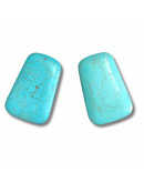 Howlite. Trapecio. Color azul. 60x40x8 milímetros. 1,2 mm perforación. 1 unidad. Howlite. Trapecio. Color azul. 60x40x8 milímetros. 1,2 mm perforación. 1 unidad.