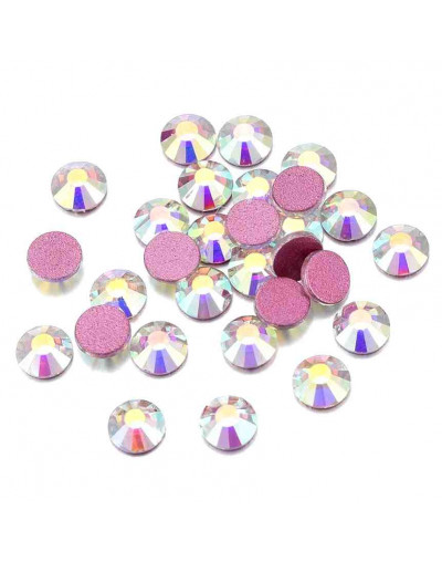 Rhinestone. Cabujón Faceteado. Color: Crystal AB. 3.8~4.0 mm (SS16). 480 uds aprox. Rhinestone. Cabujón Faceteado. Color: Crystal AB. 3.8~4.0 mm (SS16). 480 uds aprox.