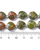 Unakite. Corazón. Faceteado. 12x12x5 milímetros. 1,2 mm perforación. 1 unidad. Unakite. Corazón. Faceteado. 12x12x5 milímetros. 1,2 mm perforación. 1 unidad.