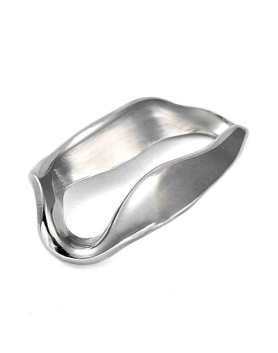 Linking Rings. Acero inoxidable. Ovalo (3). Color plateado. 20,5x14,5x3 milímetros. 1 unidad.