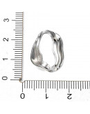 Linking Rings. Acero inoxidable. Ovalo (3). Color plateado. 20,5x14,5x3 milímetros. 1 unidad.