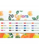 Pigmentos líquidos. 20 colores. 10 ml cada color. Para velas y jabones. 1 set.