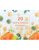 Pigmentos líquidos. 20 colores. 10 ml cada color. Para velas y jabones. 1 set.