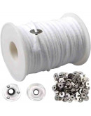 Mecha para velas. 100% algodón. 2 mm grosor. 61 metros. 1 unidad. Mecha para velas. 100% algodón. 2 mm grosor. 61 metros. 1 unidad.