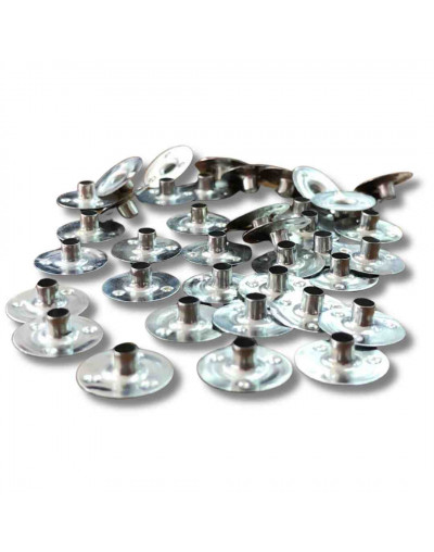 Base metálica para mechas. 12 milímetros diámetro. 50 unidades.