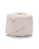 Hilo de algodón para macramé. 5 mm grosor. Color: GHOST WHITE. 50 metros.