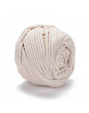 Hilo de algodón para macramé. 5 mm grosor. Color: GHOST WHITE. 50 metros.