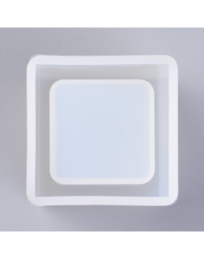 Molde para velas y resina. Cubo. 56 milímetros lado. 37 mm tamaño interior. 1 unidad.