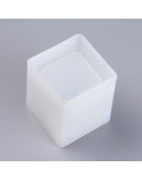 Molde para velas y resina. Cubo. 56 milímetros lado. 37 mm tamaño interior. 1 unidad.