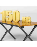 Mesa plegable. 120x60 cm tablero. 45 cm altura. 9,5 kilos peso. Acero carbón y aluminio. 1 set. Mesa plegable. 120x60 cm tablero. 45 cm altura. 9,5 kilos peso. Acero carbón y aluminio. 1 set.