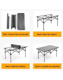Mesa plegable. 120x56 cm tablero. 50 cm altura. 8 kilos peso. Aluminio. 1 set. Mesa plegable. 120x56 cm tablero. 50 cm altura. 8 kilos peso. Aluminio. 1 set.