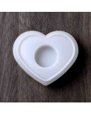 Molde para resina. Porta velas: Corazón. 81x104 milímetros. 1 unidad. Molde para resina. Porta velas: Corazón. 81x104 milímetros. 1 unidad.