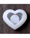 Molde para resina. Porta velas: Corazón. 81x104 milímetros. 1 unidad. Molde para resina. Porta velas: Corazón. 81x104 milímetros. 1 unidad.