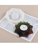 Molde para resina. Porta velas: Flor de Loto. 106x23 milímetros. 1 unidad. Molde para resina. Porta velas: Flor de Loto. 106x23 milímetros. 1 unidad.