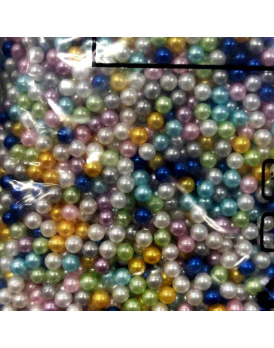 Perla (imitación). MIX COLOR. 03 mm diámetro. Sin perforación. Uso con HM089 y BS250P. 150 uds aprox