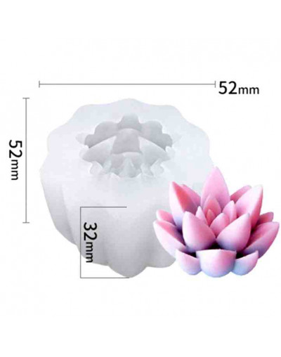 Molde para velas y resina. Planta. 52x32 milímetros. 1 unidad.