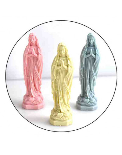 Molde para velas y resina. Religión: Virgen. 140x46 milímetros. 1 unidad.