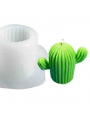 Molde para velas y resina. Cactus. 32x35 milímetros. 1 unidad.