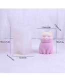 Molde para velas y resina. Gato. 75x106 milímetros. 1 unidad.