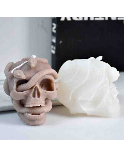 Molde para velas y Resina. Calavera. 113x86 milímetros. 1 unidad.