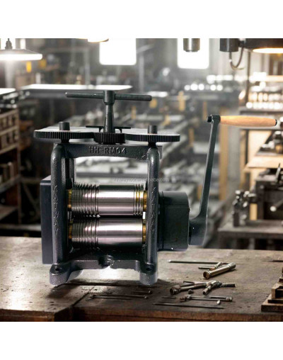Laminadora KATWAY. Rodillos: plano (63 mm), cuadrado (9), media caña (3). Rodillo 130x65. 1 unidad. Laminadora KATWAY. Rodillos: plano (63 mm), cuadrado (9), media caña (3). Rodillo 130x65. 1 unidad.