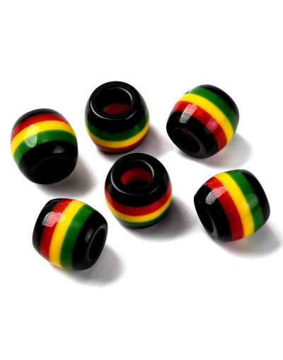 Jamaican. Barril. 10x12 milímetros. 5,5 mm perforación. 15 unidades.