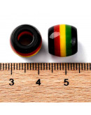 Jamaican. Barril. 10x12 milímetros. 5,5 mm perforación. 15 unidades. Jamaican. Barril. 10x12 milímetros. 5,5 mm perforación. 15 unidades.