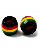 Jamaican. Barril. 10x12 milímetros. 5,5 mm perforación. 15 unidades. Jamaican. Barril. 10x12 milímetros. 5,5 mm perforación. 15 unidades.