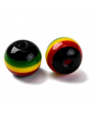 Jamaican. Esfera. 10x9 milímetros. 2 mm perforación. 20 unidades. Jamaican. Esfera. 10x9 milímetros. 2 mm perforación. 20 unidades.