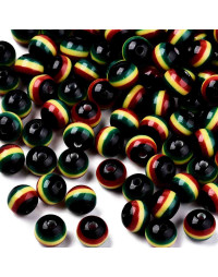 Jamaican. Esfera. 8x7 milímetros. 1,6 mm perforación. 25 unidades.