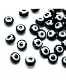Ojo turco. Moneda. BLACK. 8x6 milímetros. 1,8 mm perforación. 25 unidades. Ojo turco. Moneda. BLACK. 8x6 milímetros. 1,8 mm perforación. 25 unidades.