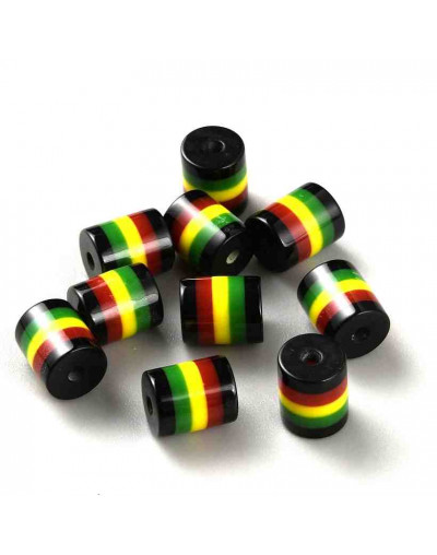 Jamaican. Columna. 9x8 milímetros. 2 mm perforación. 20 unidades.