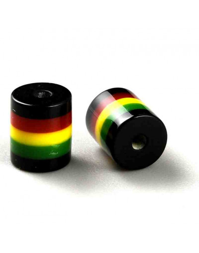 Jamaican. Columna. 9x8 milímetros. 2 mm perforación. 20 unidades.