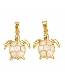 Animales: Tortuga. Aleación de cobre. Esmalte White. Baño 18kGold. 18x15x2.5 mm. 1 ud. Animales: Tortuga. Aleación de cobre. Esmalte White. Baño 18kGold. 18x15x2.5 mm. 1 ud.