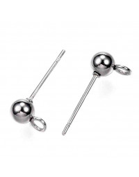 Pin aretes. Acero inoxidable. Color plateado. Pin 15x17x4 mm. 1,7 mm perf. 100 uds aproximado.