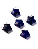 Lapislázuli. Estrella faceteada. 13,5x14,5x6,5 milímetros. 0,8 mm perforación. 1 unidad. Lapislázuli. Estrella faceteada. 13,5x14,5x6,5 milímetros. 0,8 mm perforación. 1 unidad.