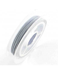 Tiger Tail. Hilo de nylon recubierto de acero. WHITE SMOKE. 0,45 mm grosor. 10 metros. 1 carrete