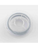 Tiger Tail. Hilo de nylon recubierto de acero. WHITE SMOKE. 0,45 mm grosor. 10 metros. 1 carrete