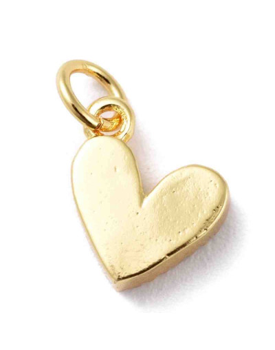 Corazón. Aleación+Esmalte. Baño 18kGold. BLACK. 9X7x2,5. 2,5 mm arandela. 1 ud.