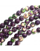 Jásper sintético. Tonos morados. 06 mm diámetro. 1 mm perforación. 60 uds hilo (aproximado). Jásper sintético. Tonos morados. 06 mm diámetro. 1 mm perforación. 60 uds hilo (aproximado).