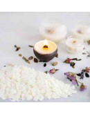 Cera de soja. 58-62ºC grado de fusión. Incolora. 1 kilo.